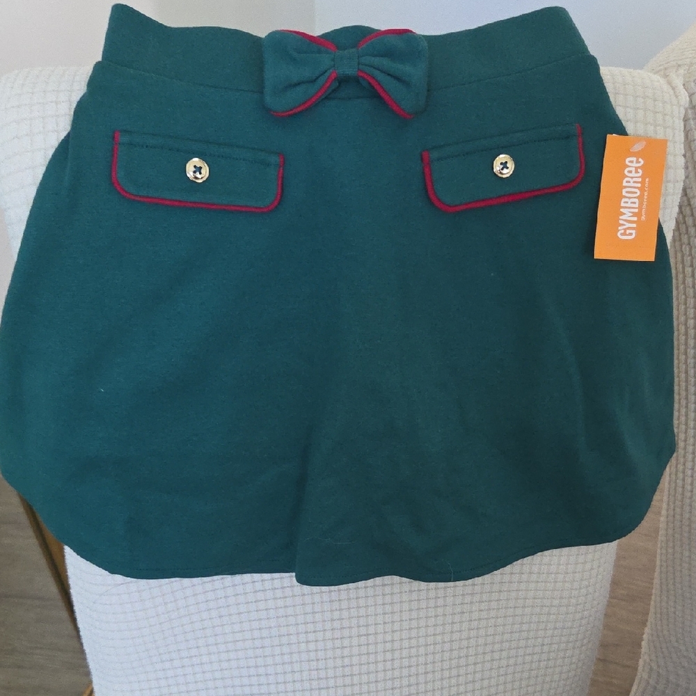 Gymboree Teal Skirt with Red Accents